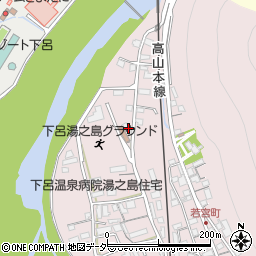岐阜県下呂市湯之島367周辺の地図
