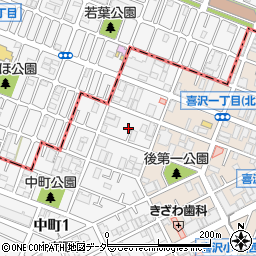 埼玉県戸田市中町1丁目3周辺の地図