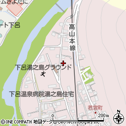 岐阜県下呂市湯之島364周辺の地図