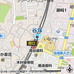 埼玉県草加市周辺の地図