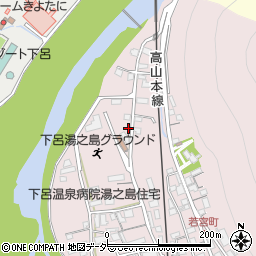 岐阜県下呂市湯之島375周辺の地図