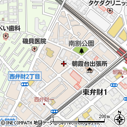 埼玉県朝霞市西弁財1丁目周辺の地図