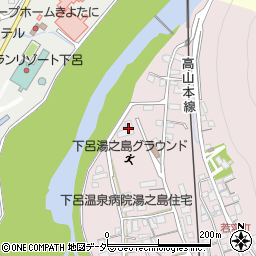 岐阜県下呂市湯之島94周辺の地図