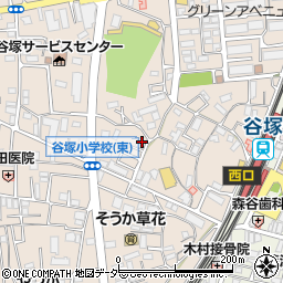 埼玉県草加市谷塚町613-10周辺の地図