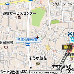 埼玉県草加市谷塚町613-1周辺の地図