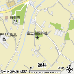 富士浅間神社周辺の地図