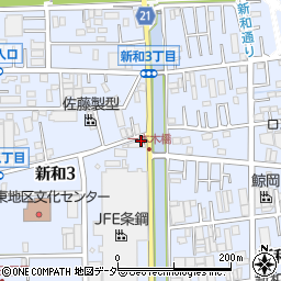 埼玉県三郷市新和3丁目192-1周辺の地図