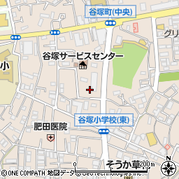 埼玉県草加市谷塚町684周辺の地図