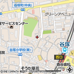 埼玉県草加市谷塚町669-3周辺の地図