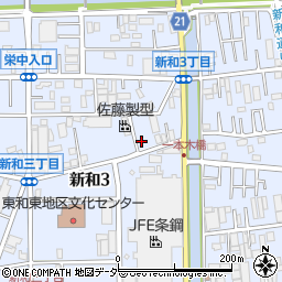 埼玉県三郷市新和3丁目180周辺の地図