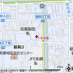 埼玉県三郷市新和3丁目178周辺の地図