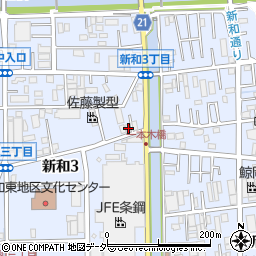 埼玉県三郷市新和3丁目174周辺の地図