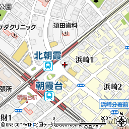 松屋朝霞台店周辺の地図