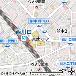 てこや　西川口駅前店周辺の地図