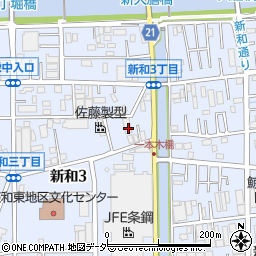 埼玉県三郷市新和3丁目177周辺の地図