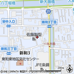 埼玉県三郷市新和3丁目183周辺の地図