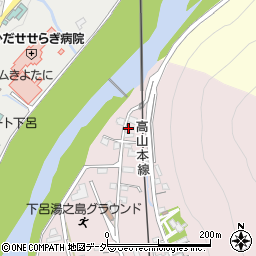 岐阜県下呂市湯之島409周辺の地図