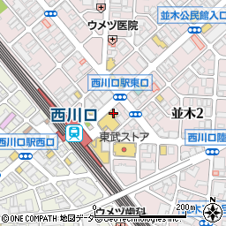 松屋西川口店周辺の地図