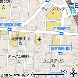 タイムズ　スパ＆スポーツユアー戸田駐車場周辺の地図
