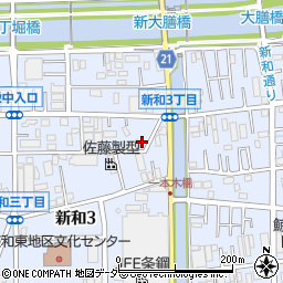 埼玉県三郷市新和3丁目165周辺の地図
