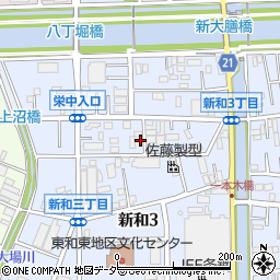 埼玉県三郷市新和3丁目116周辺の地図