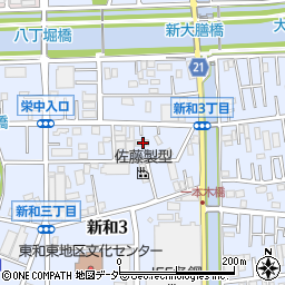 埼玉県三郷市新和3丁目154周辺の地図