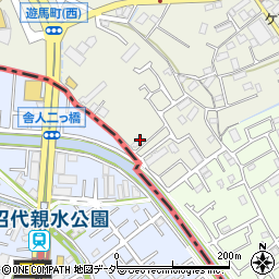 埼玉県草加市遊馬町114-5周辺の地図