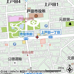 戸田市役所入口周辺の地図