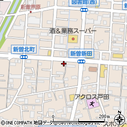 戸田新曽郵便局 ＡＴＭ周辺の地図