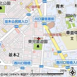 川口市役所　並木公民館周辺の地図