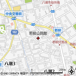 若柳公民館周辺の地図