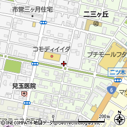 千葉県松戸市三ケ月1424周辺の地図