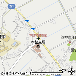 本埜村役場前周辺の地図
