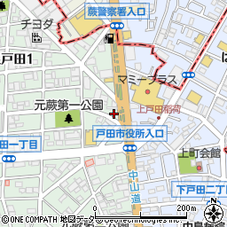 埼玉県戸田市上戸田1丁目2-3周辺の地図