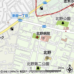 北野中央公園周辺の地図