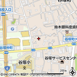 埼玉県草加市谷塚町1308-3周辺の地図