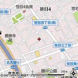 埼玉県戸田市笹目周辺の地図