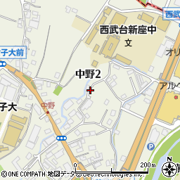 埼玉県新座市中野2丁目周辺の地図