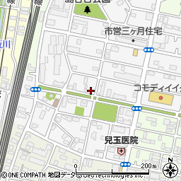 千葉県松戸市三ケ月1310周辺の地図