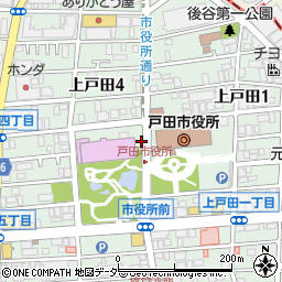 戸田市役所周辺の地図