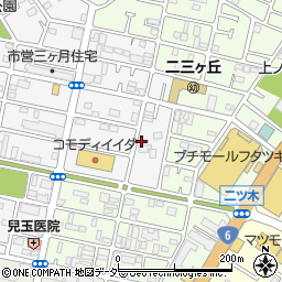 千葉県松戸市三ケ月1433周辺の地図