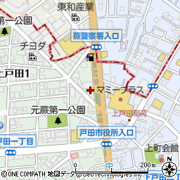 埼玉県戸田市上戸田1丁目1-12周辺の地図