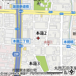 埼玉県川口市本蓮周辺の地図