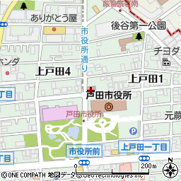 戸田市役所　教育センター周辺の地図