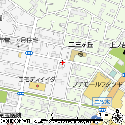 千葉県松戸市三ケ月1430周辺の地図