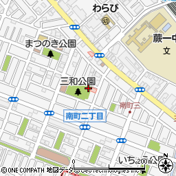 三和公園トイレ周辺の地図