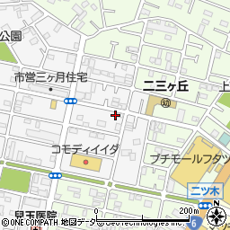 千葉県松戸市三ケ月1401-1周辺の地図