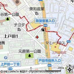 埼玉県戸田市上戸田1丁目1-17周辺の地図