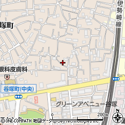 埼玉県草加市谷塚町1398-2周辺の地図