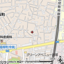 埼玉県草加市谷塚町1398周辺の地図